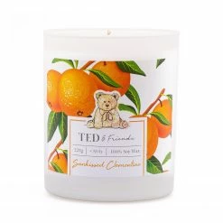 Ted & Friends Duftkerze Sunkissed Clemetine - Soja Wachs Mischung - Orange