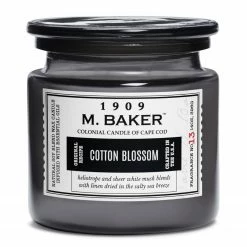 Colonial Candle Duftkerze Cotton Blossom - Soja Wachs Mischung - Schwarz - 396g