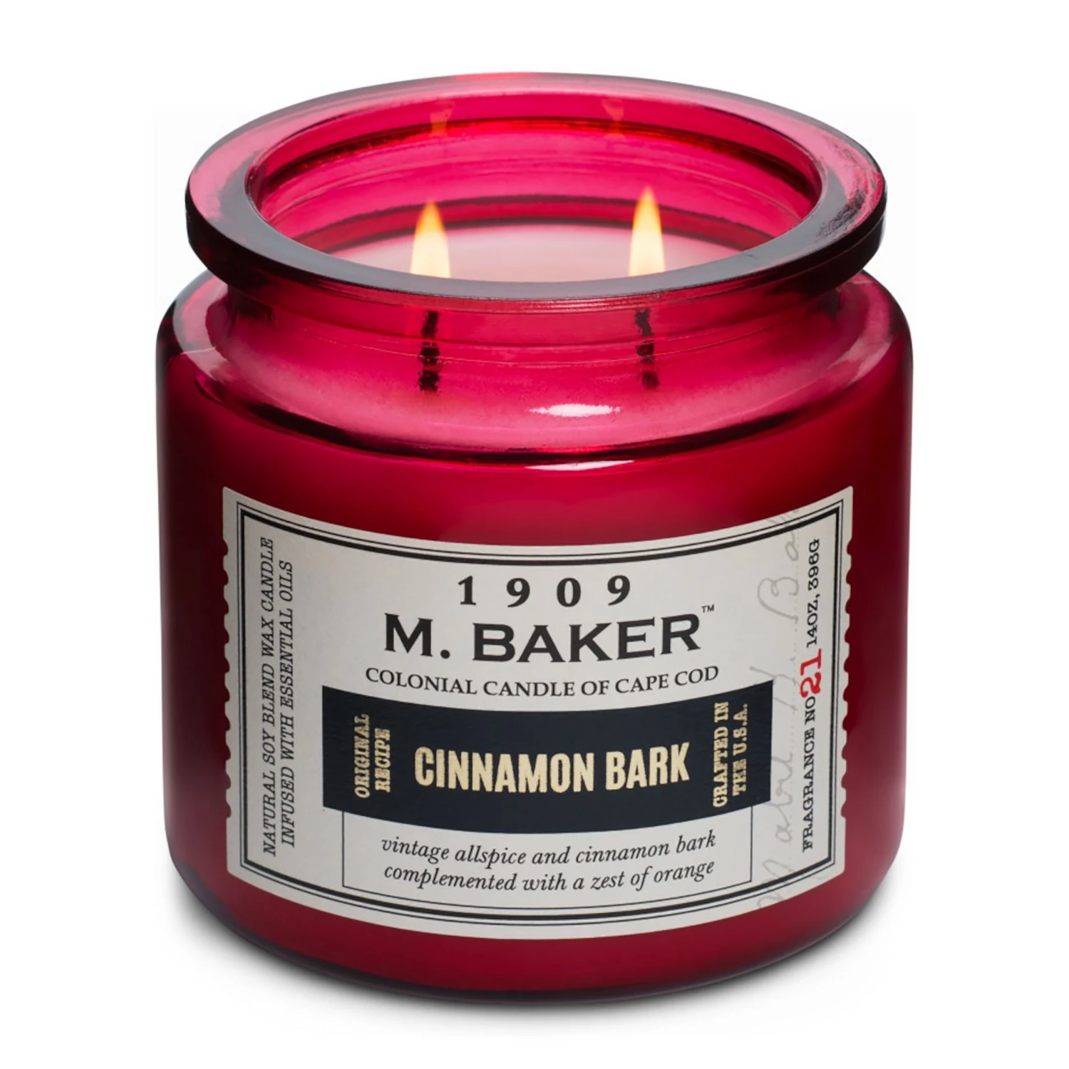 Colonial Candle Duftkerze Cinnamon Bark - Soja Wachs Mischung - Rot - 396g – Bild 3