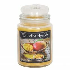 Woodbridge Candle Duftkerze Mango & Saffron - Veredeltes Paraffin - Orange - 565g