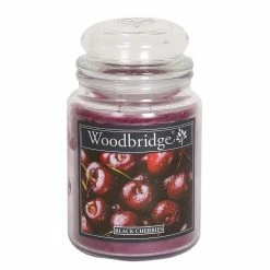 Woodbridge Candle Duftkerze Black Cherries - Veredeltes Paraffin - Rot - 565g