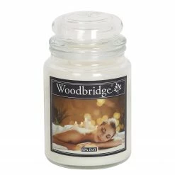 Woodbridge Candle Duftkerze Spa Day - Veredeltes Paraffin - Weiß - 565g