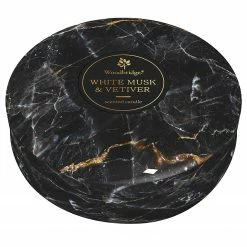 Woodbridge Candle Duftkerze Wht Musk & Vetiver - Veredeltes Paraffin - Schwarz - 470g