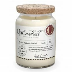 Candleberry Duftkerze Crystal Waters & Sea Salt - Veredeltes Paraffin - Weiß - 640g