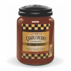 Candleberry Duftkerze Warm Apple Cider - Veredeltes Paraffin - Braun - 570g