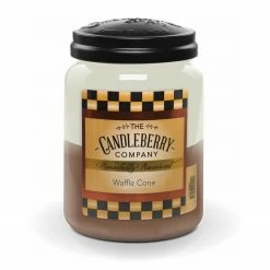 Candleberry Duftkerze Waffle Cone - Veredeltes Paraffin - Beige / Braun - 570g