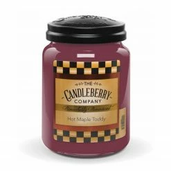 Candleberry Duftkerze Hot Maple Toddy - Veredeltes Paraffin - Rot - 570g