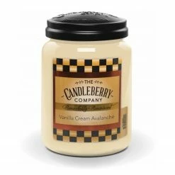 Candleberry Duftkerze Vanilla Cream Avalanche - Veredeltes Paraffin - Weiß - 570g