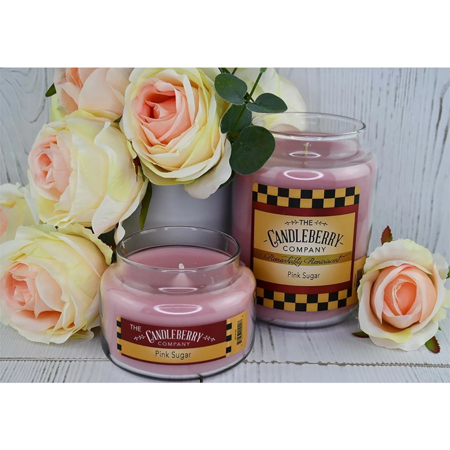 Candleberry Duftkerze Pink Sugar - Veredeltes Paraffin - Pink - 570g – Bild 2