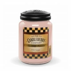 Candleberry Duftkerze Pink Sugar - Veredeltes Paraffin - Pink - 570g