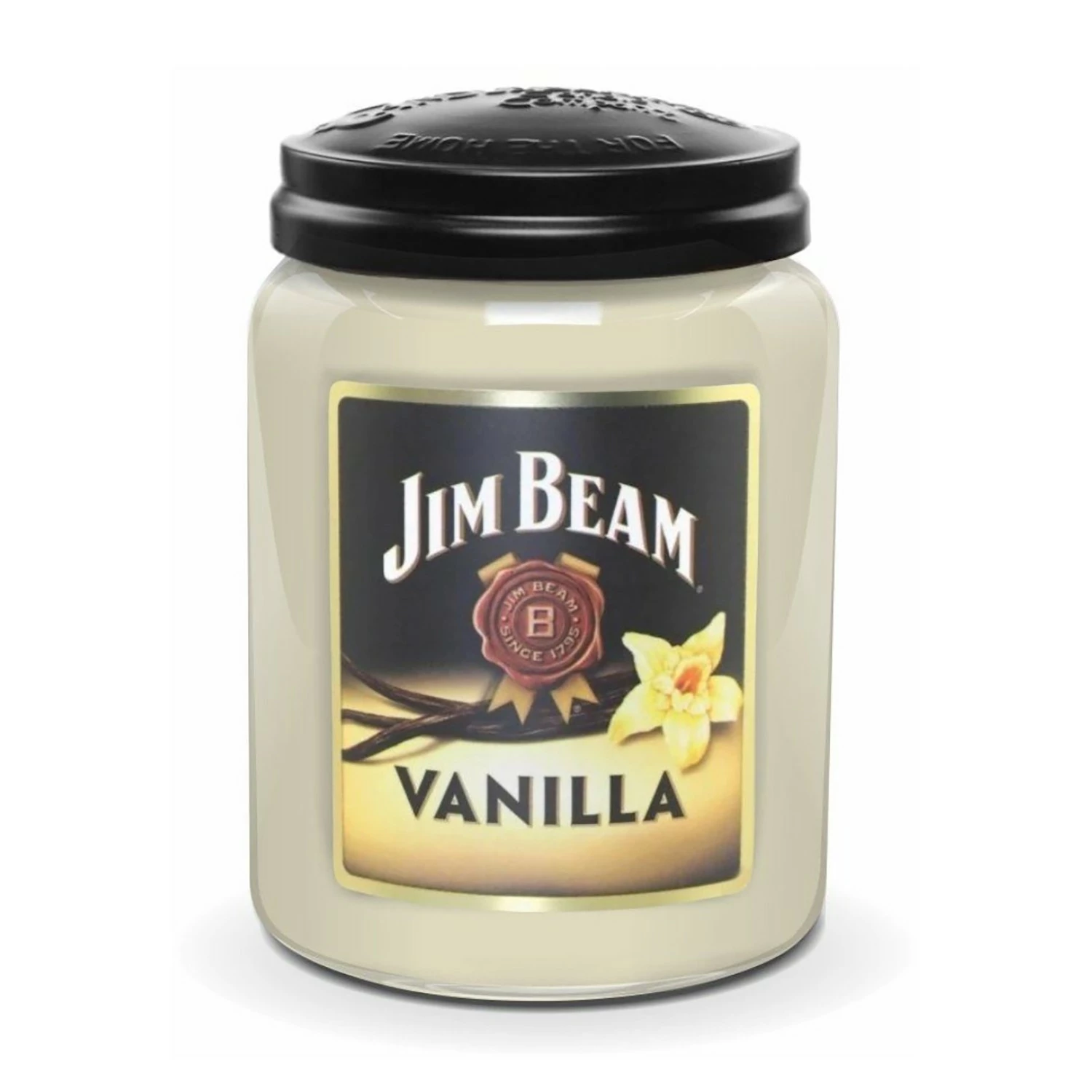 Candleberry Duftkerze Jim Beam Vanilla - Veredeltes Paraffin - Weiß - 570g