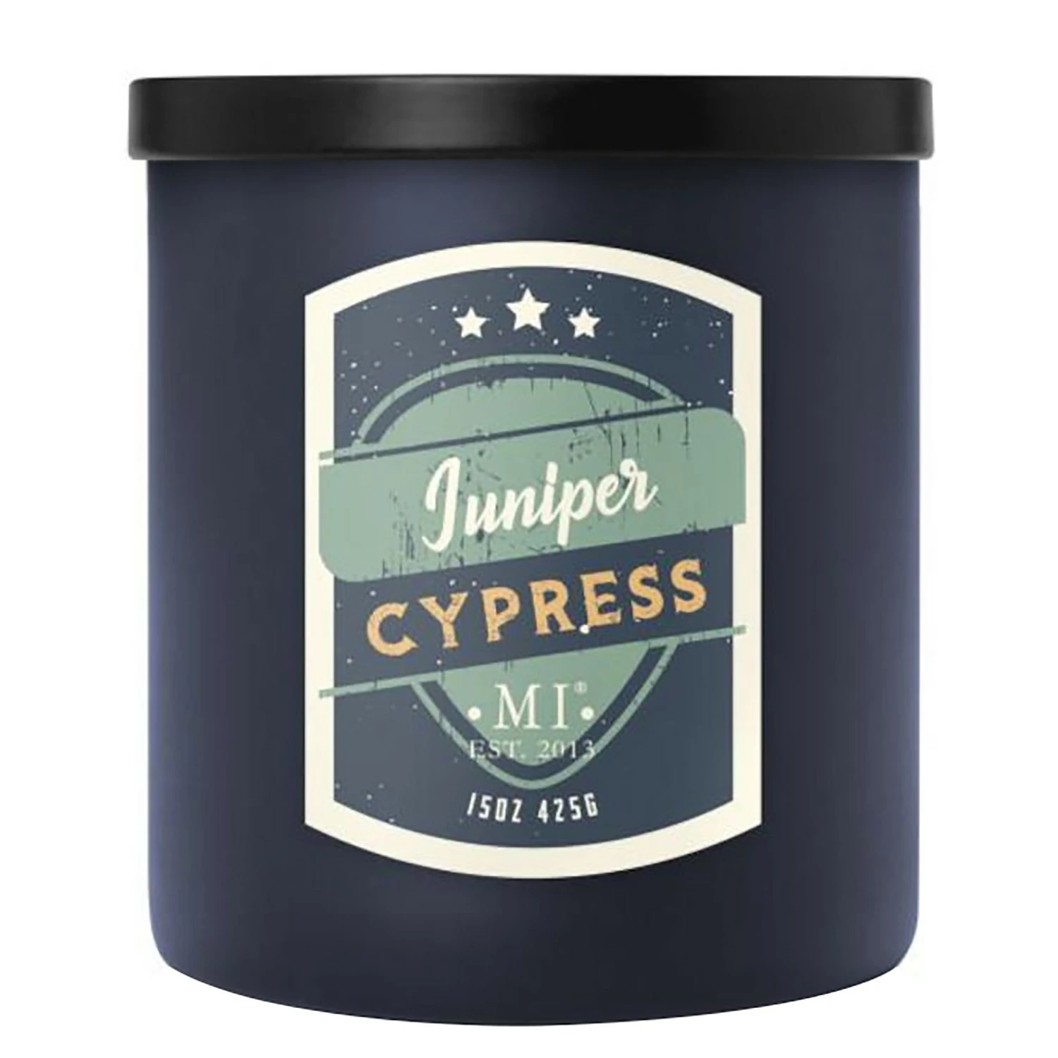Colonial Candle Duftkerze Juniper Cypress - Soja Wachs Mischung - Schwarz - 425g