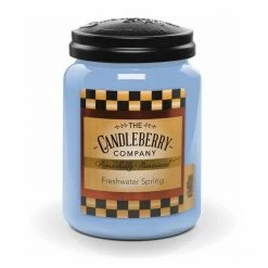 Candleberry Duftkerze Freshwater Springs - Veredeltes Paraffin - Blau - 570g