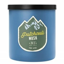 Colonial Candle Duftkerze Patchouli Musk - Soja Wachs Mischung - Blau - 425g