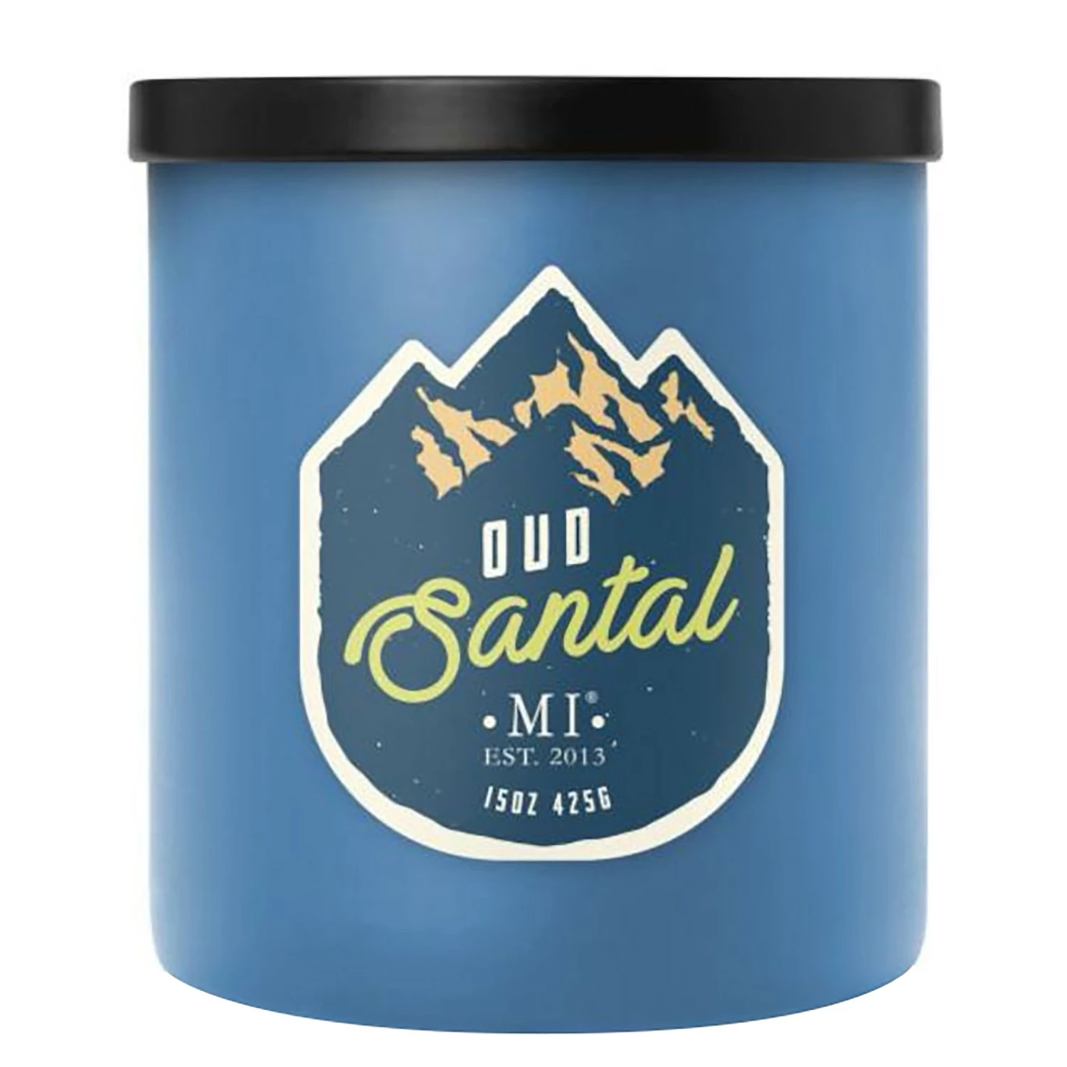 Colonial Candle Duftkerze Oud Santal - Soja Wachs Mischung - Blau - 425g
