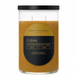 Colonial Candle Duftkerze Clean - Soja Wachs Mischung - Gelb - 623g