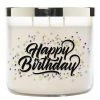 Colonial Candle Duftkerze Happy Birthday - Soja Wachs Mischung - Weiß - 411g