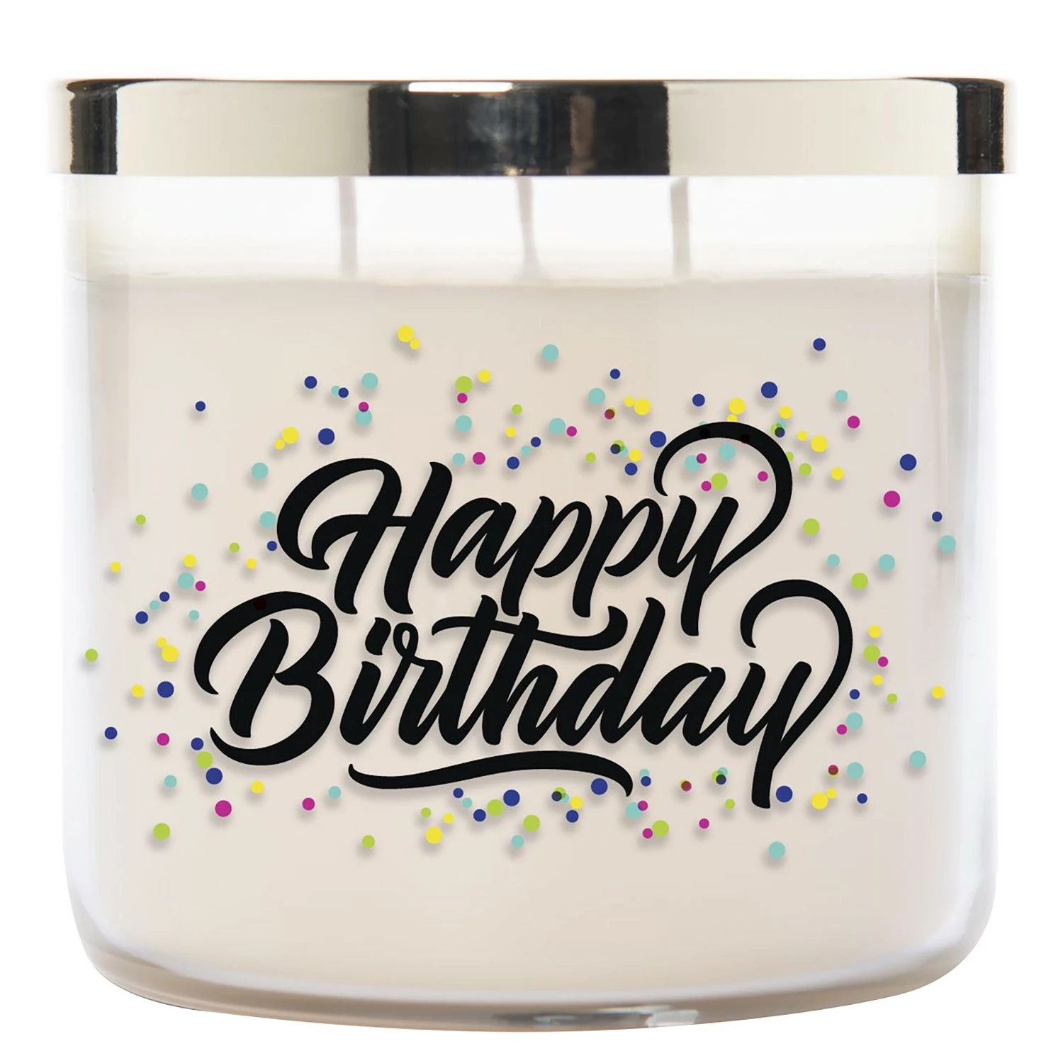 Colonial Candle Duftkerze Happy Birthday - Soja Wachs Mischung - Weiß - 411g