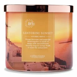 Colonial Candle Duftkerze Santorini Sunset - Soja Wachs Mischung - Orange - 411g