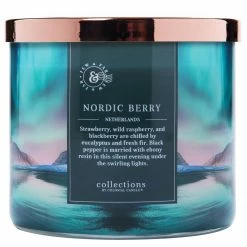 Colonial Candle Duftkerze Nordic Berry - Soja Wachs Mischung - Blau - 411g