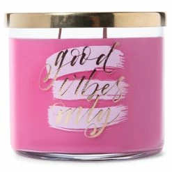 Colonial Candle Duftkerze Good Vibes Only - Soja Wachs Mischung - Pink - 411g