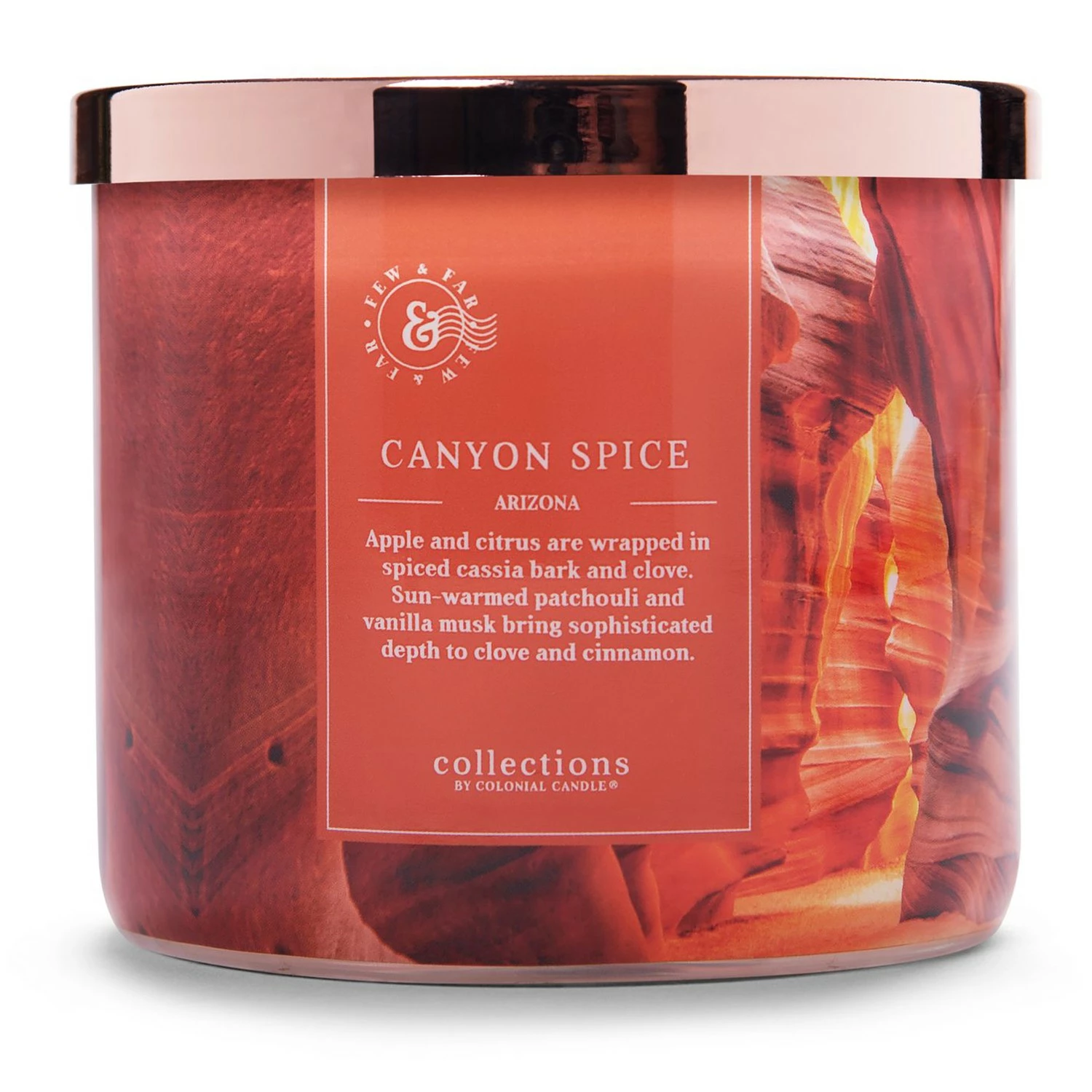 Colonial Candle Duftkerze Canyon Spice - Soja Wachs Mischung - Orange - 411g