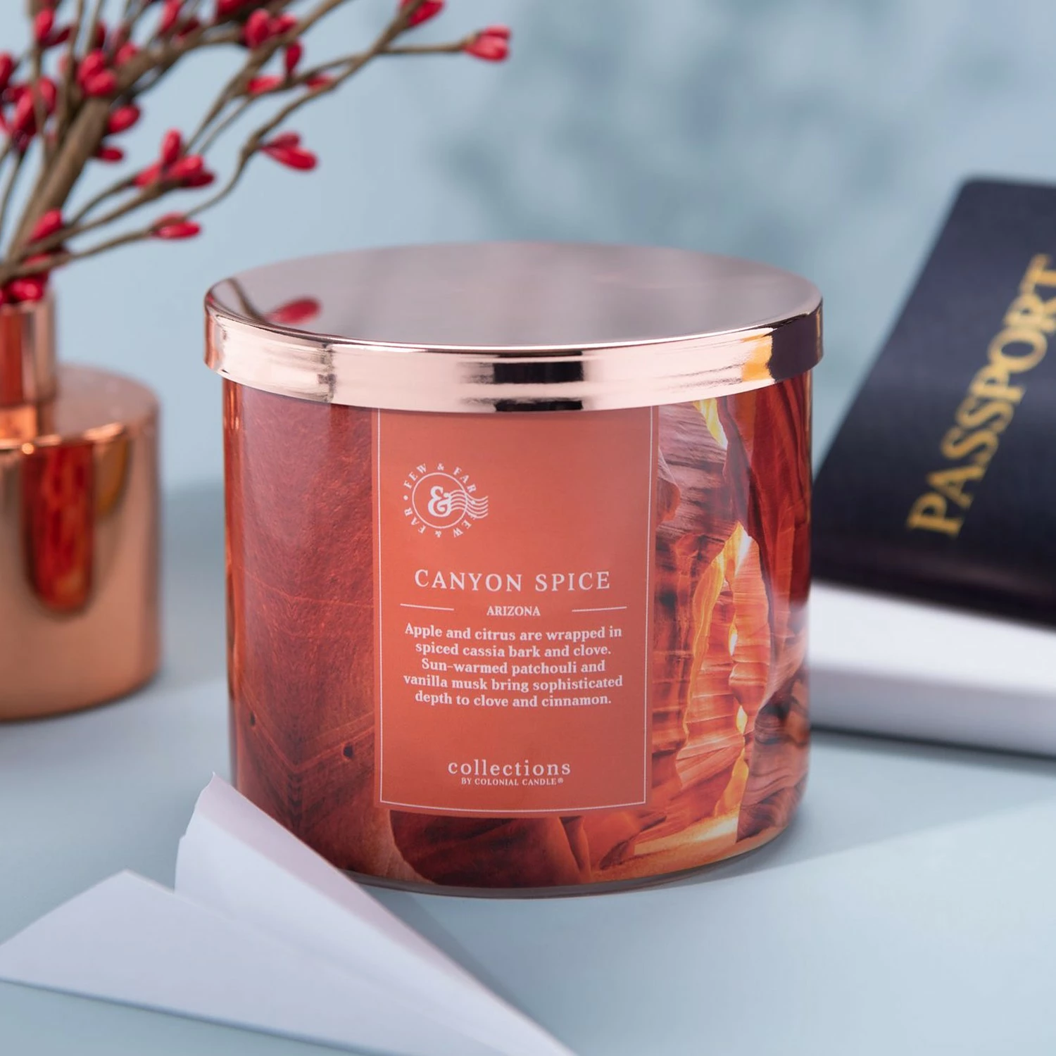 Colonial Candle Duftkerze Canyon Spice - Soja Wachs Mischung - Orange - 411g – Bild 2