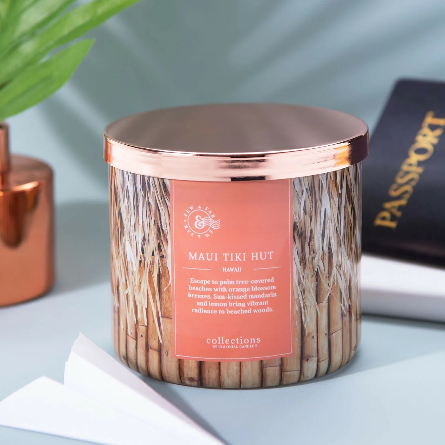 Colonial Candle Duftkerze Maui Tiki Hut - Soja Wachs Mischung - Braun - 411g – Bild 2