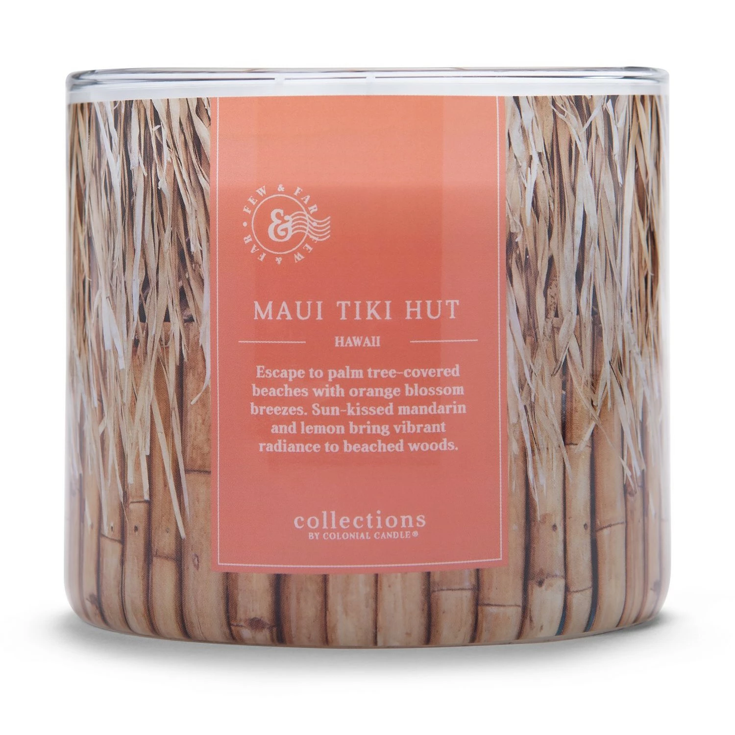 Colonial Candle Duftkerze Maui Tiki Hut - Soja Wachs Mischung - Braun - 411g – Bild 3