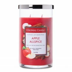 Colonial Candle Duftkerze Apple Allspice - Soja Wachs Mischung - Rot - 538g