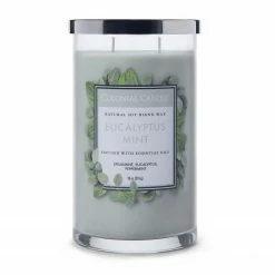 Colonial Candle Duftkerze Eucalyptus Mint - Soja Wachs Mischung - Grau - 538g