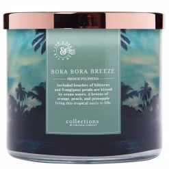 Colonial Candle Duftkerze Bora Bora Breeze - Soja Wachs Mischung - Blau - 411g