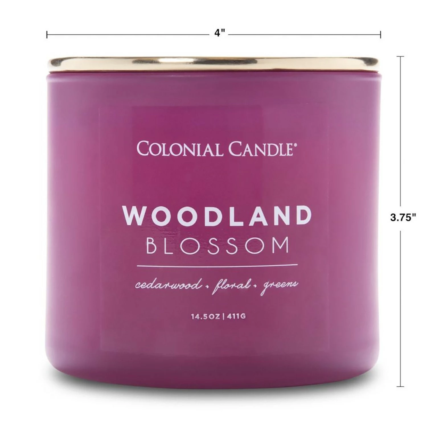 Colonial Candle Duftkerze Woodland Blossom - Soja Wachs Mischung - Lila - 411g – Bild 2