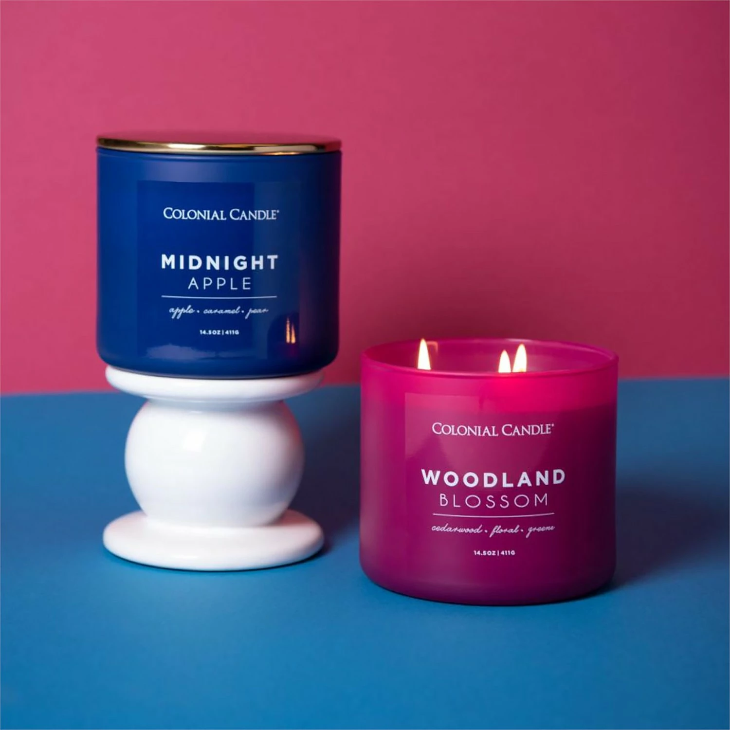 Colonial Candle Duftkerze Woodland Blossom - Soja Wachs Mischung - Lila - 411g – Bild 3