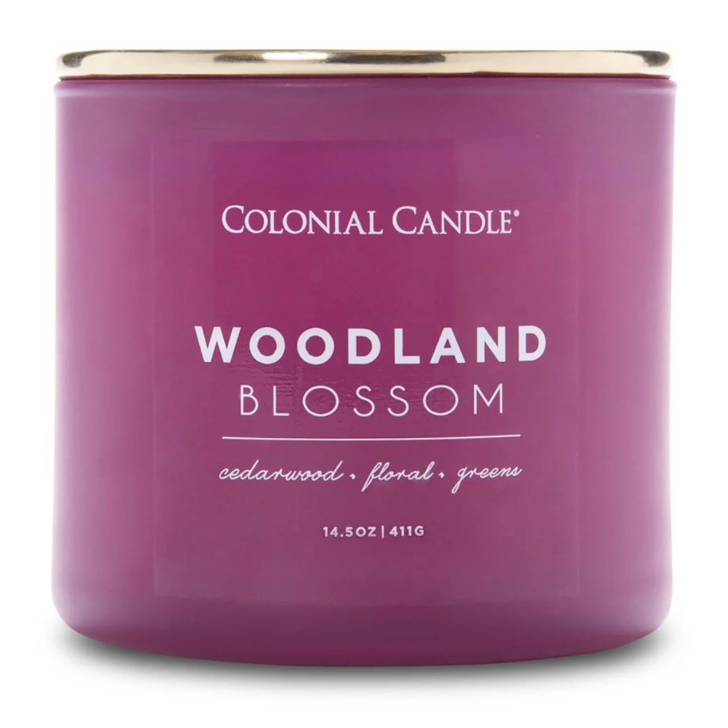 Colonial Candle Duftkerze Woodland Blossom - Soja Wachs Mischung - Lila - 411g