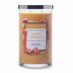 Colonial Candle Duftkerze Salted Caramel - Soja Wachs Mischung - Orange - 538g