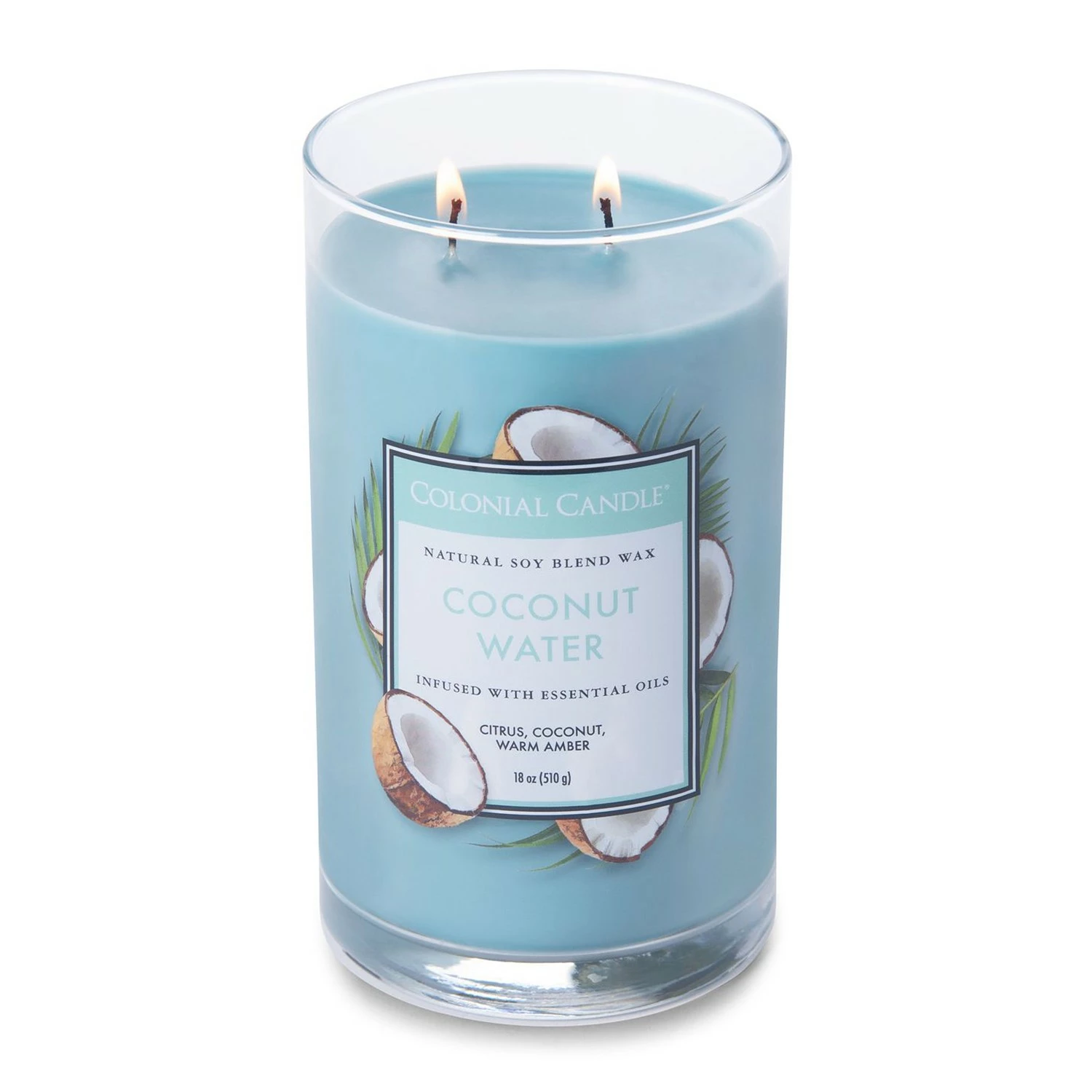 Colonial Candle Duftkerze Coconut Water - Soja Wachs Mischung - Blau - 538g – Bild 2
