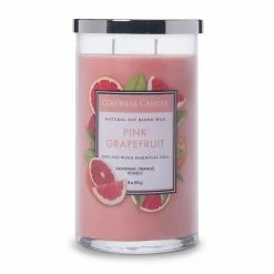 Colonial Candle Duftkerze Pinkrapefruit - Soja Wachs Mischung - Pink - 538g