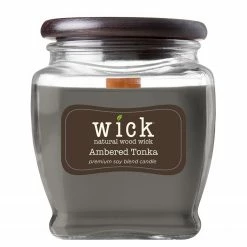 Colonial Candle Duftkerze Ambered Tonka - Soja Wachs Mischung - Schwarz - 425g
