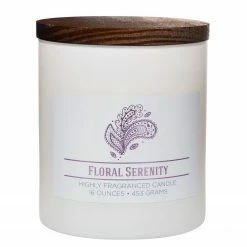 Colonial Candle Duftkerze Floral Serenity - Soja Wachs Mischung - Weiß - 453g