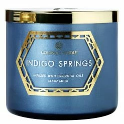 Colonial Candle Duftkerze Indogo Springs - Soja Wachs Mischung - Blau - 411g