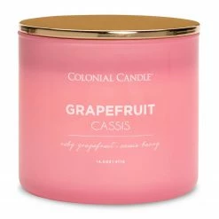 Colonial Candle Duftkerzerapefruit Cassis - Soja Wachs Mischung - Pink - 411g