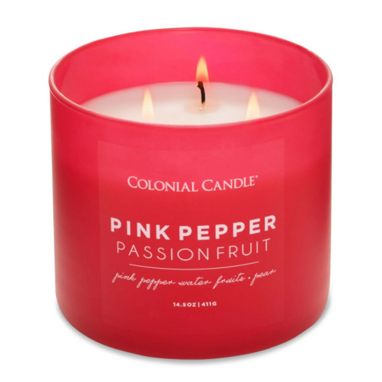 Colonial Candle Duftkerze Pink Pepper Passionfruit - Soja Wachs Mischung - Rot - 411g – Bild 2