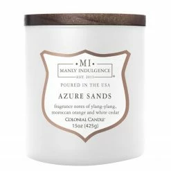 Colonial Candle Duftkerze White Azure Sands - Soja Wachs Mischung - Weiß - 425g