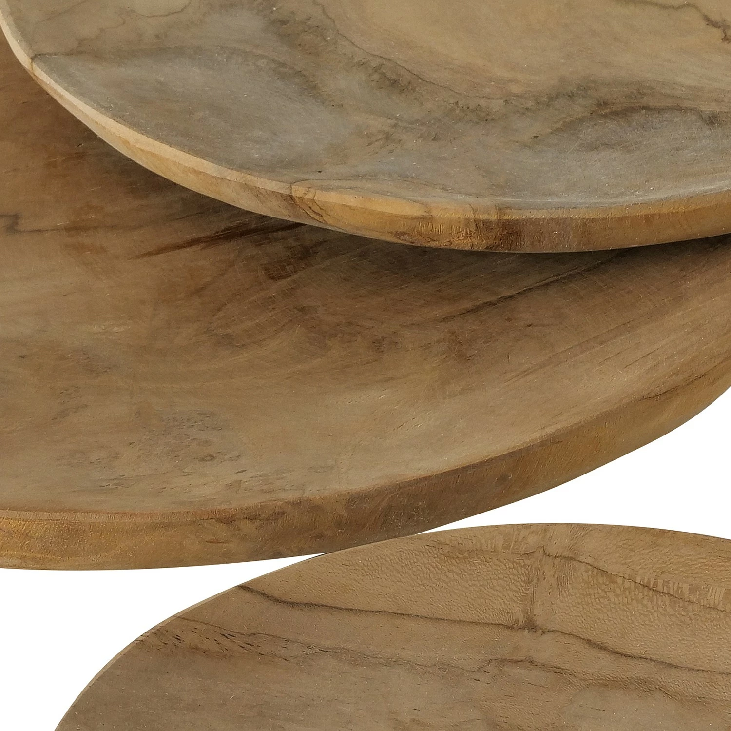 Boltze Teller Kallie (3-teilig) - Teakholz - Beige – Bild 2