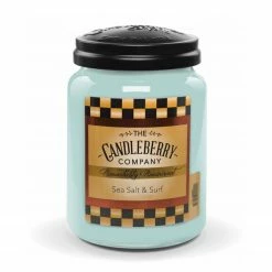 Candleberry Duftkerze Sea Salt & Surf - Veredeltes Paraffin - Blau - 570g