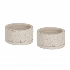 Twentyfour Pflanzkübel Lelis (2er-Set) - Terrazzo - Beige