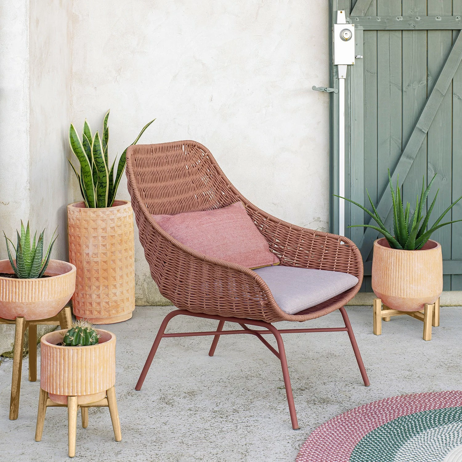 Twentyfour Pflanzkübel Daffodil - Terracotta / Acacia - Kupfer – Bild 2