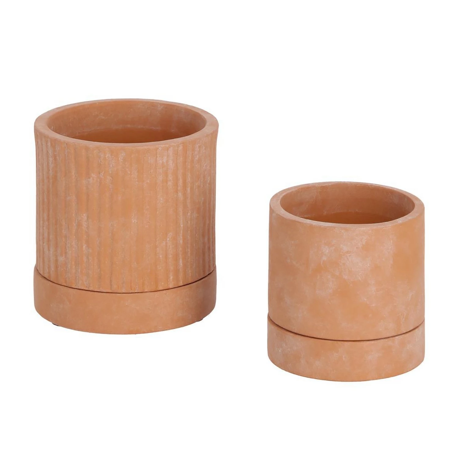 Twentyfour Pflanzkübel Janaina (2-teilig) - Terracotta - Kupfer