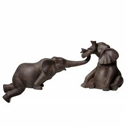 Kare Design Deko Figur Elefant Zirkus (2-teilig) - Braun - Stein